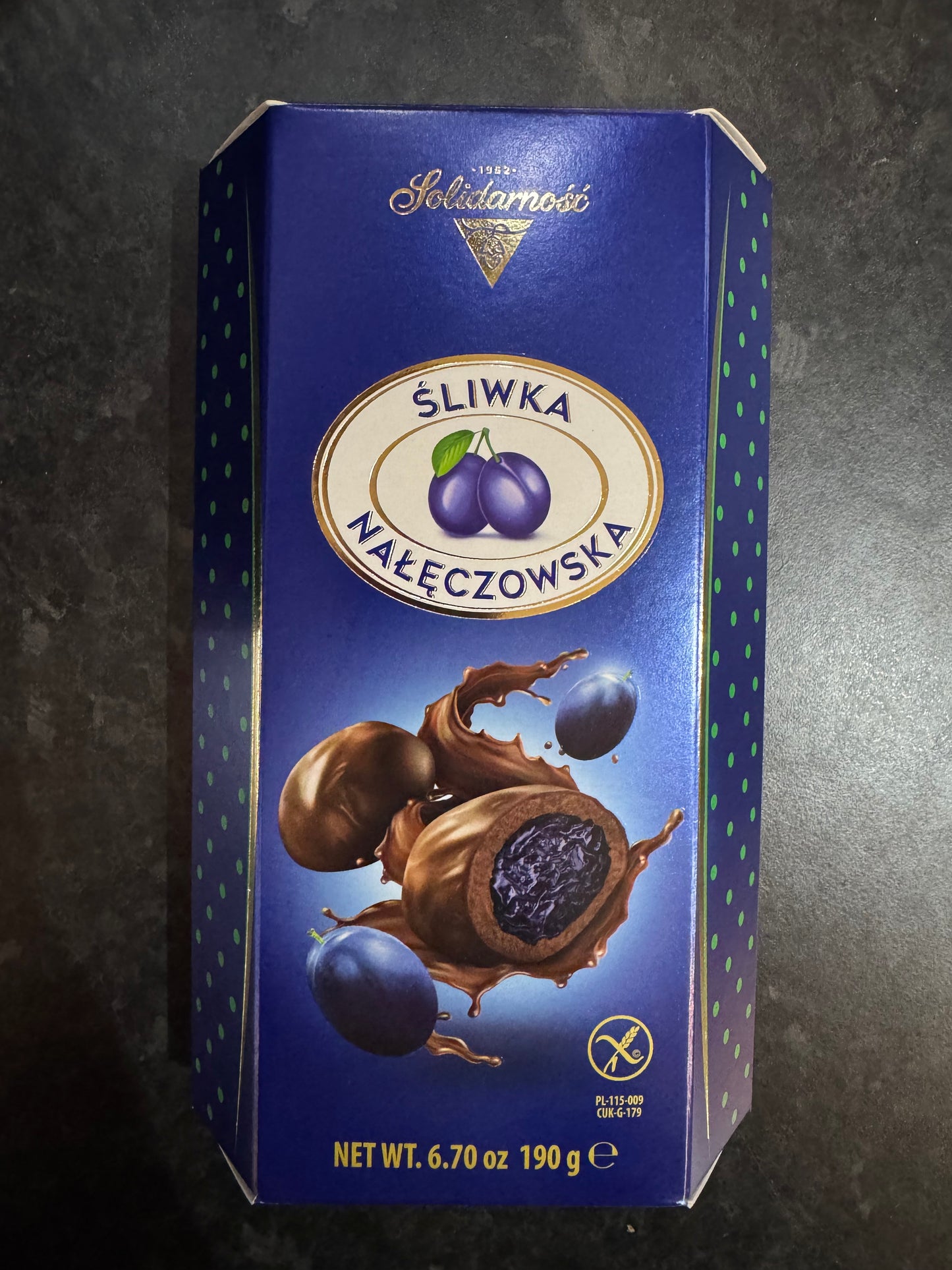 Solidarnosc Sliwka Naleczowska Plum in Chocolate 190g