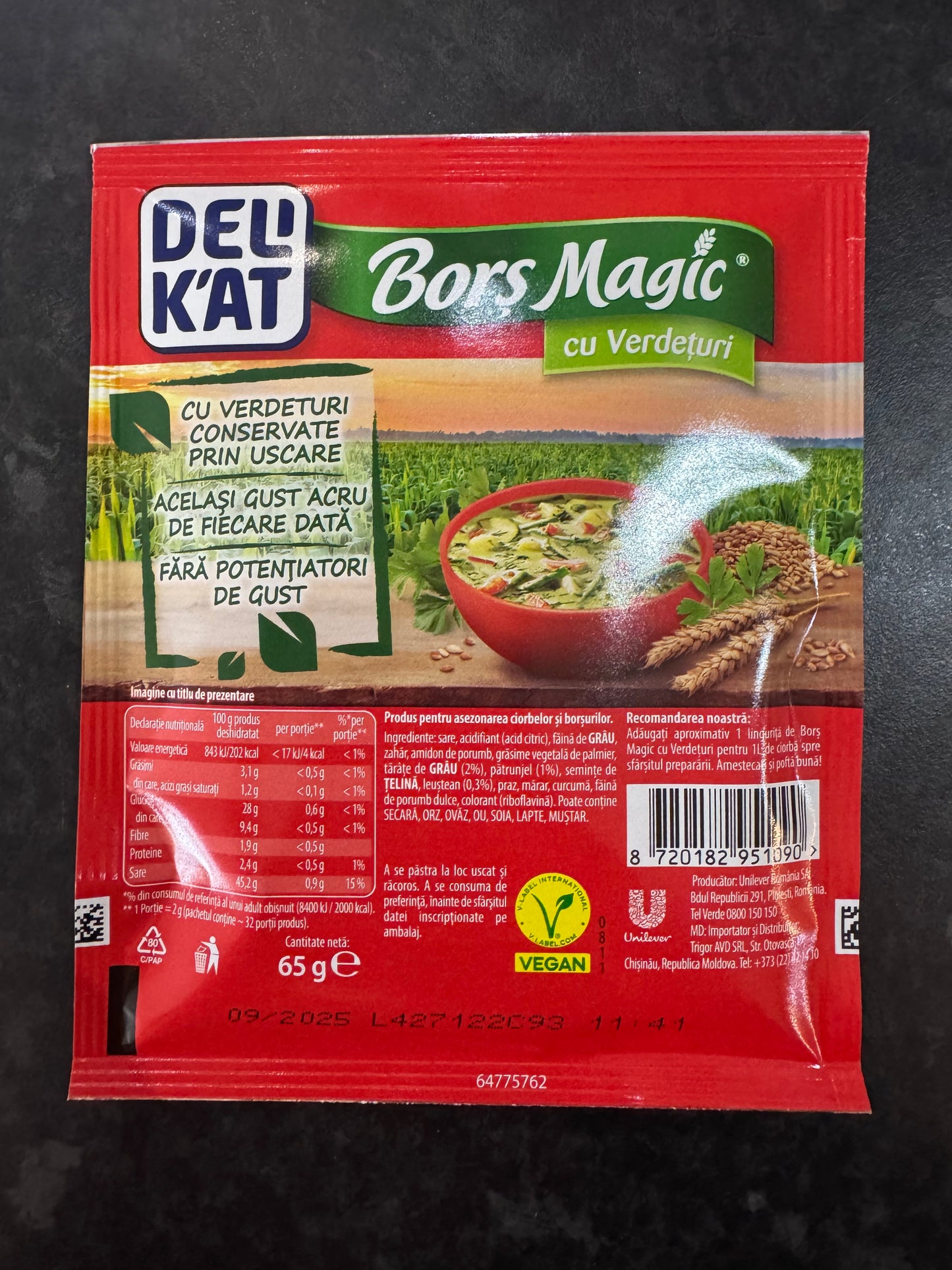 Romanian Delikat Bors Magic cu Verdeturi Ciorba Soup Seasoning with Herbs 65g