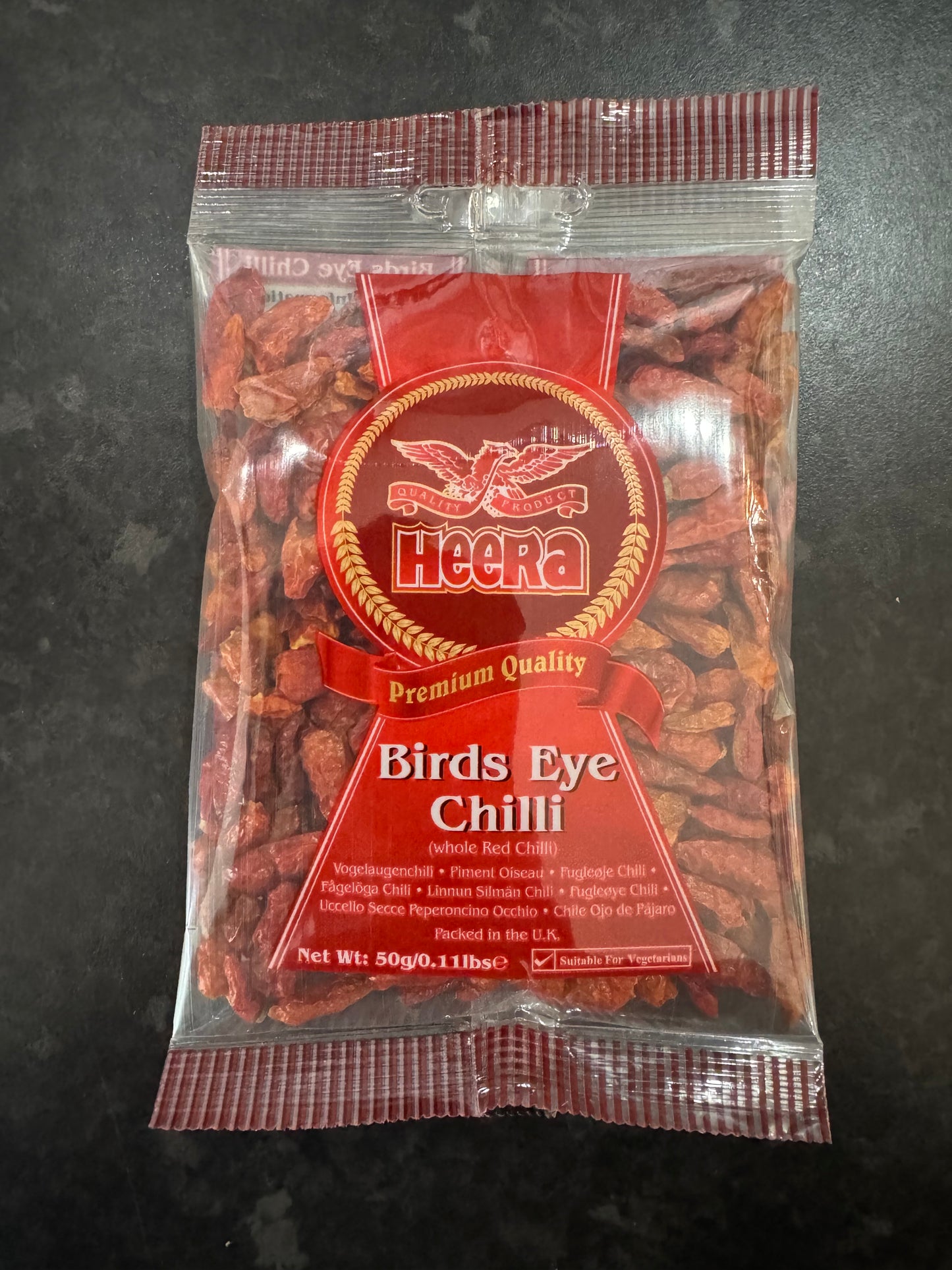 Heera Red Birds Eye Chilli 50g