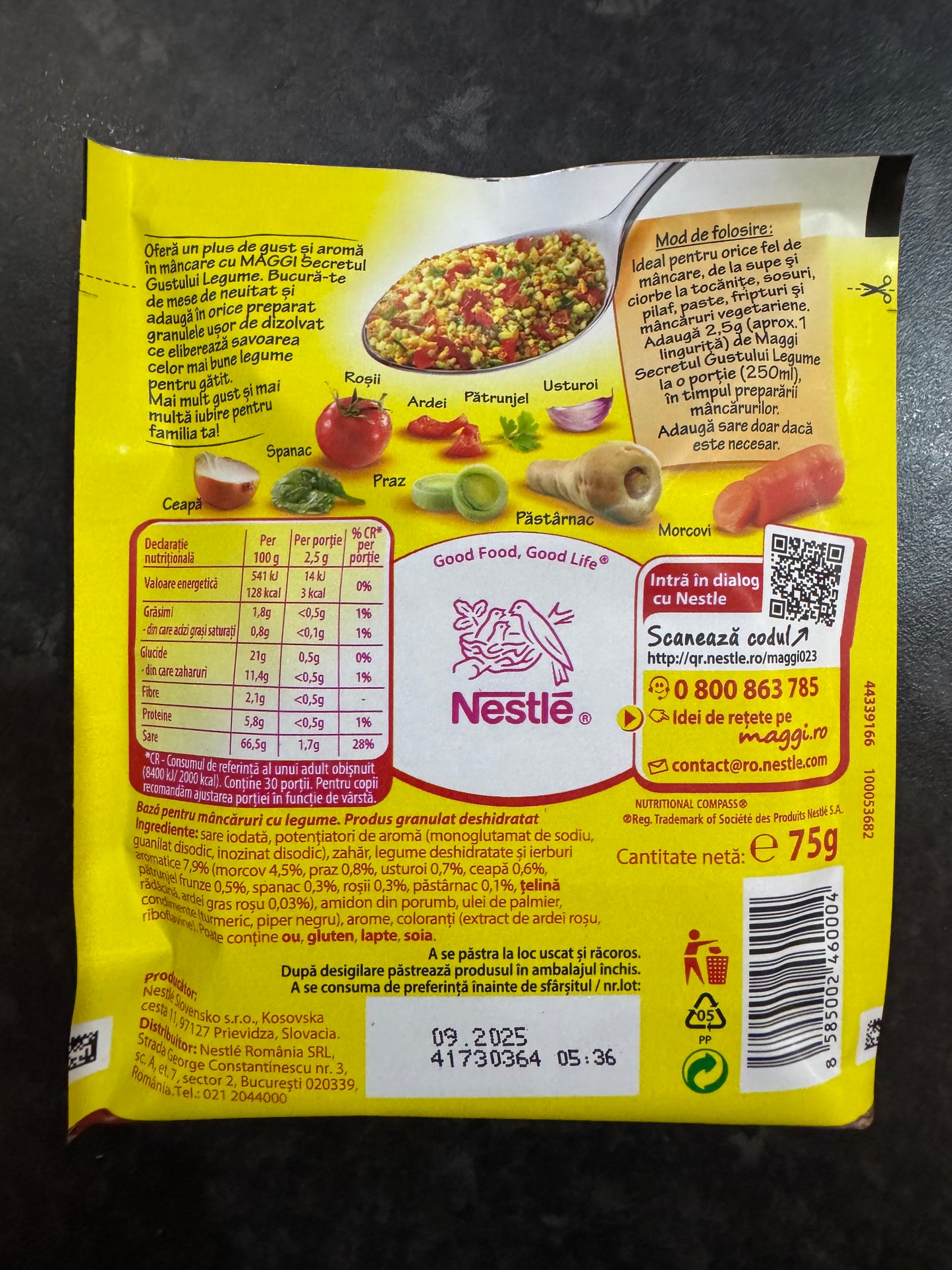 Romanian Maggi Secretul Gustului Legume Vegetable Seasoning 75g