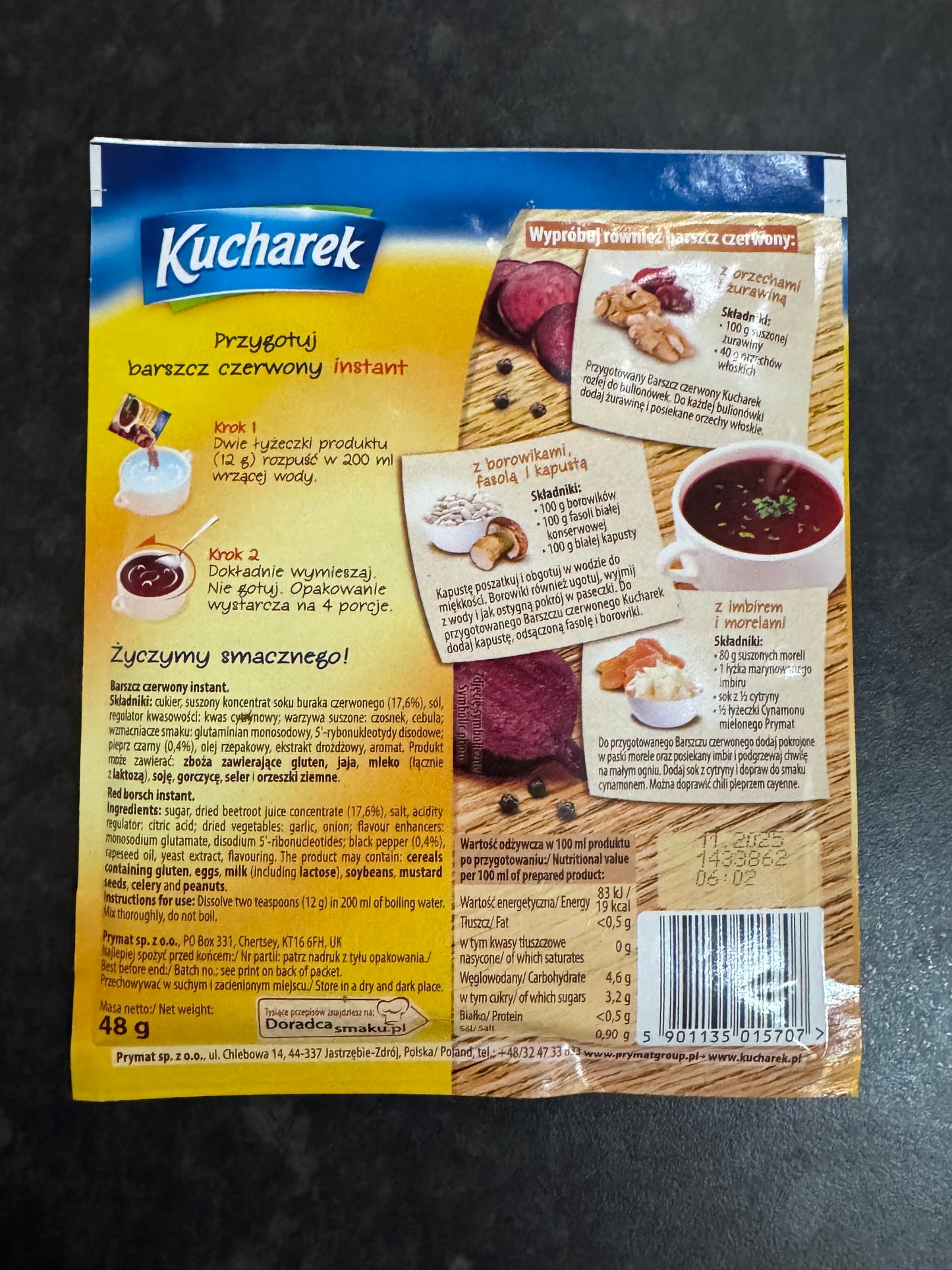 Prymat Instant Red Borch 48g