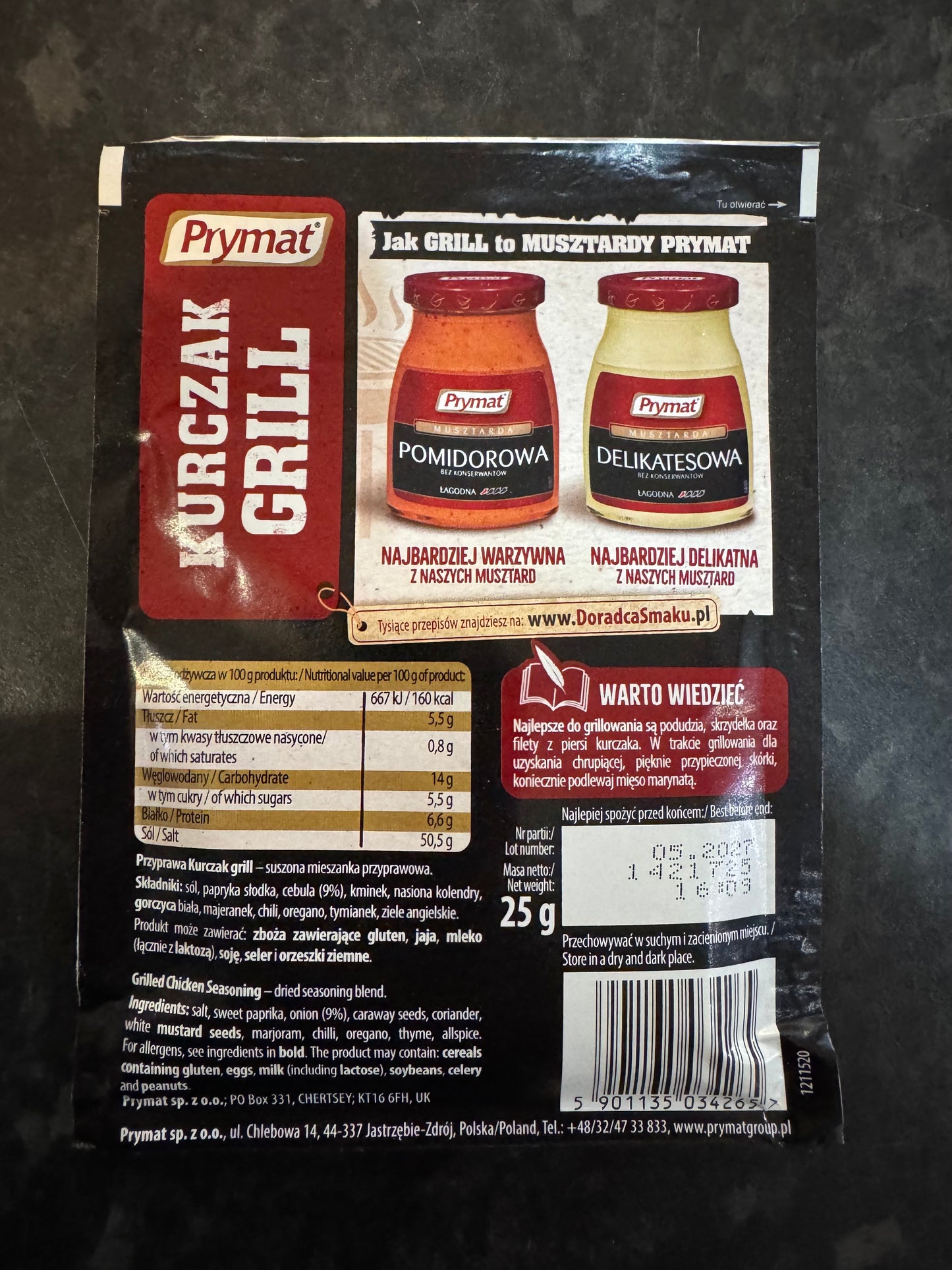 Prymat Grill Chicken Seasoning 25g