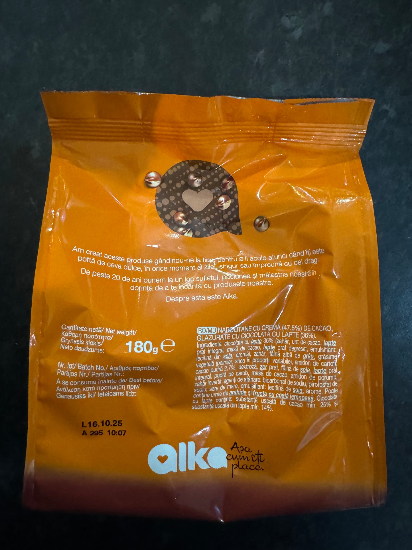 Alka Alfers Chocolate Covered Cocoa Wafers 180g