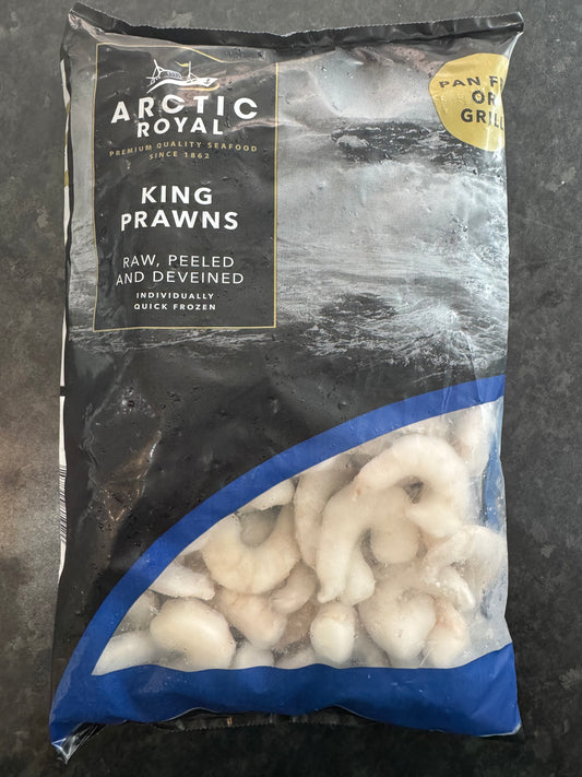 AR 41/50 Raw Peeled Deveined King Prawns 1Kg (700g net)