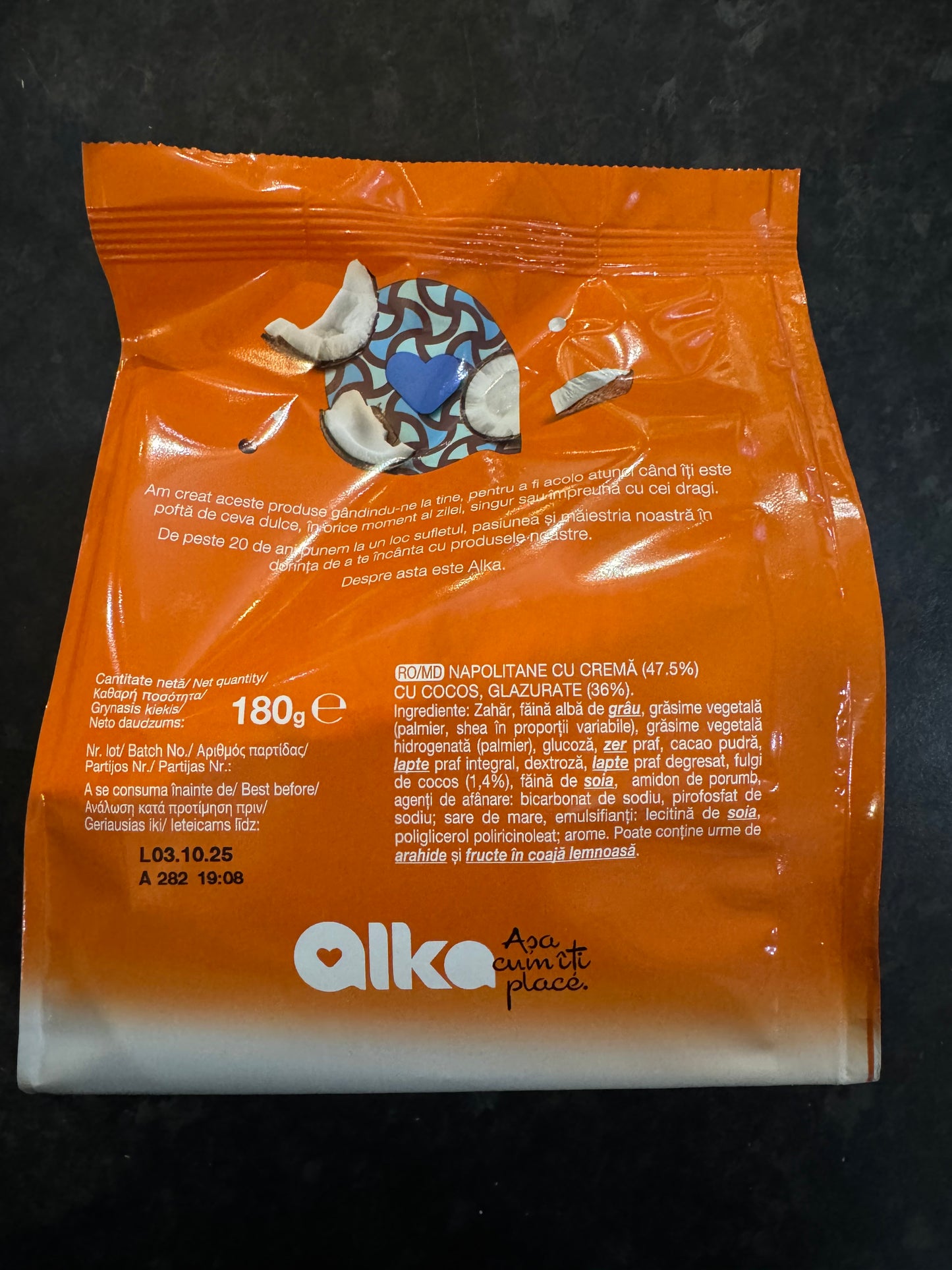 Alka Alfers Chocolate Covered Coconut Wafers 180g