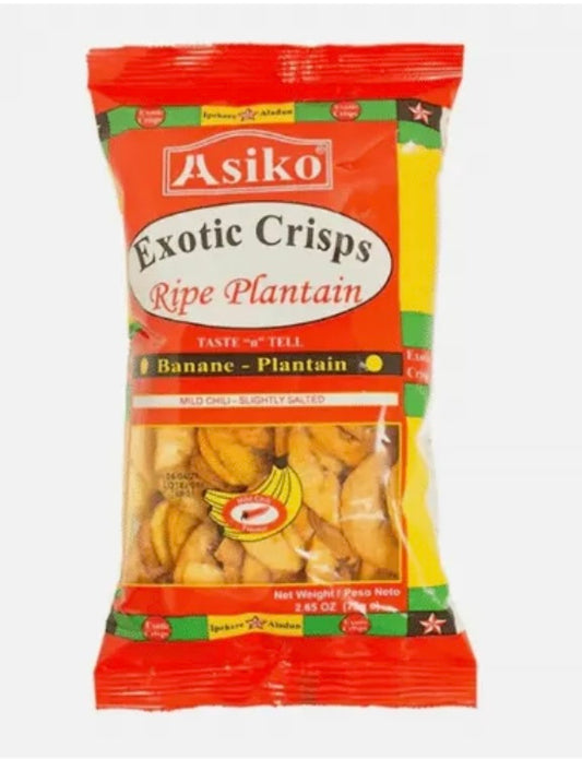 Asiko Exotic Mild Chilli Sweet Plantain Chips 75g