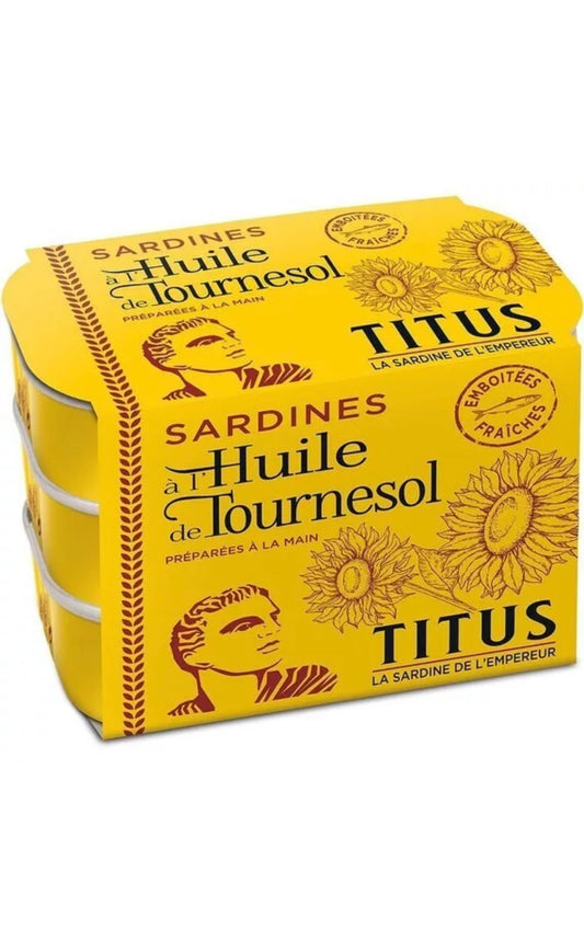 Titus Sardines in Sunflower Oil 3x125g