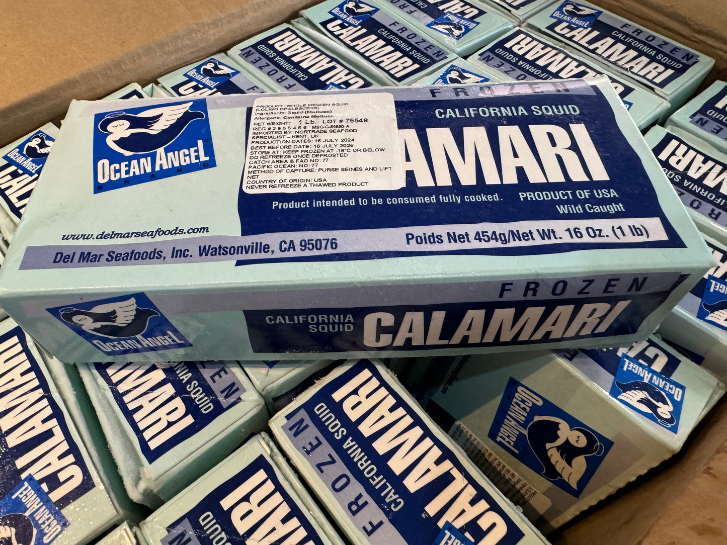 California Frozen Baby squid/ Calamari 454g