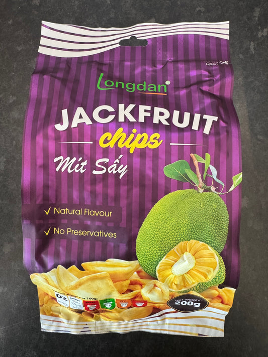 Longdan Dried Jackfruit Chips Snack 200g