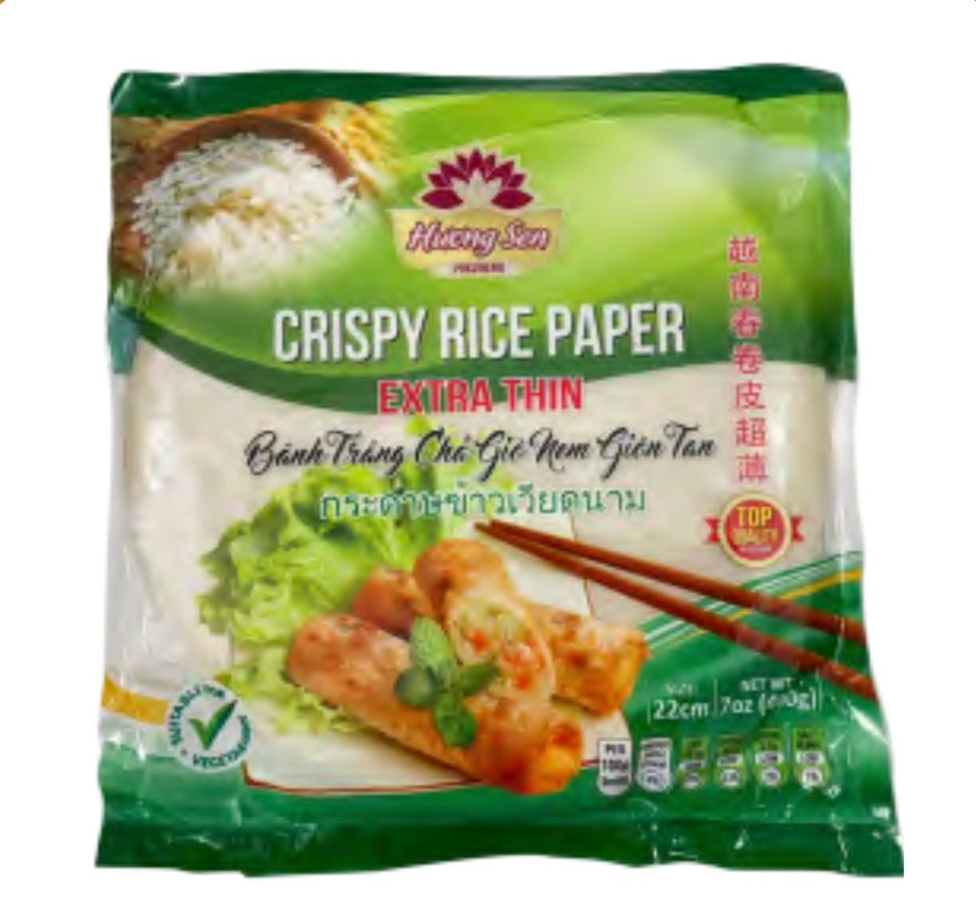 Huong Sen Crispy Rice Paper Extra Thin Banh Trang Cha Nem Gion Tan 400g