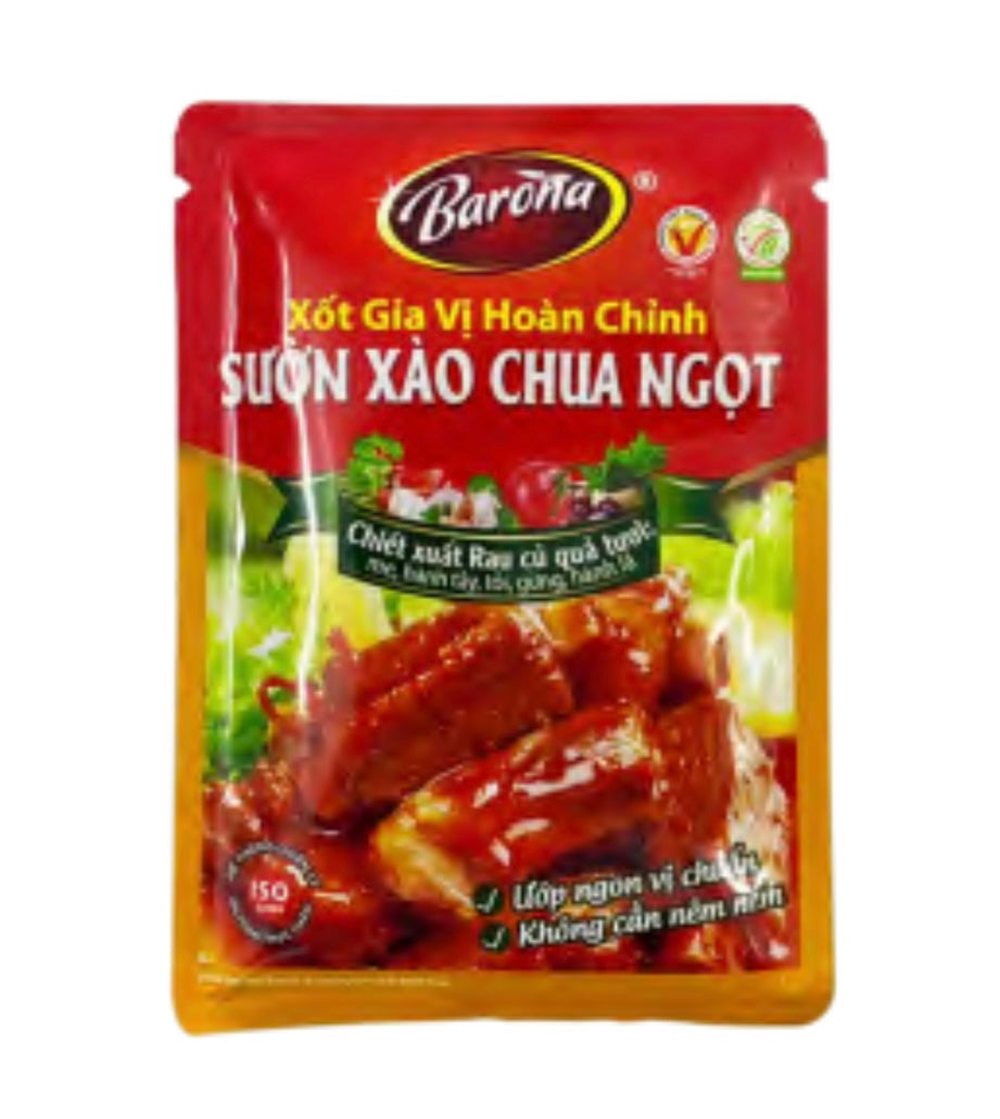 Barona Sweet & Sour Sauce For Spareribs 80g 
Xốt Gia Vị Hoàn Chỉnh Sườn Xào Chua Ngọt 80g