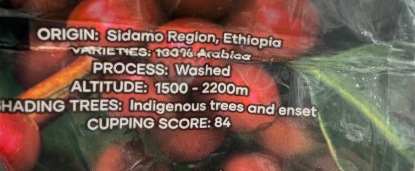 Ethiopian Sidamo Green Coffee Beans 1Kg