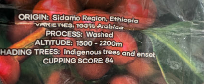 Ethiopian Sidamo Green Coffee Beans 1Kg