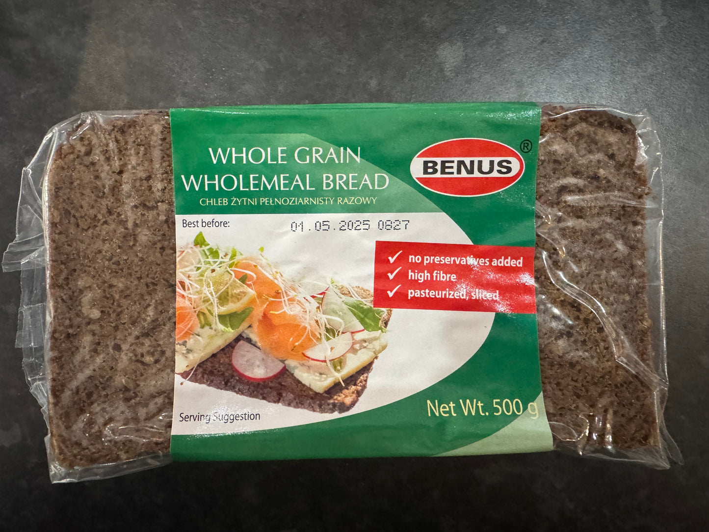 Benus Mestemacher Wholegrain Wholemeal Bread 500g