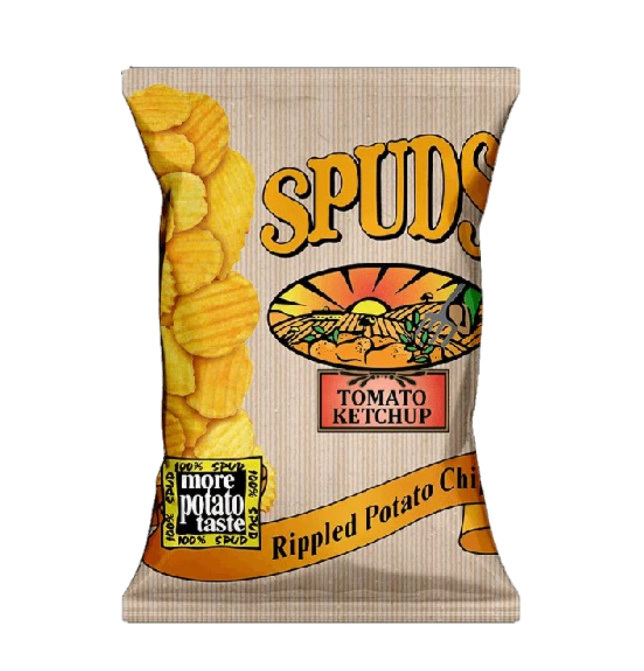 Spuds Tomato Ketchup Rippled Potato Chips 75g