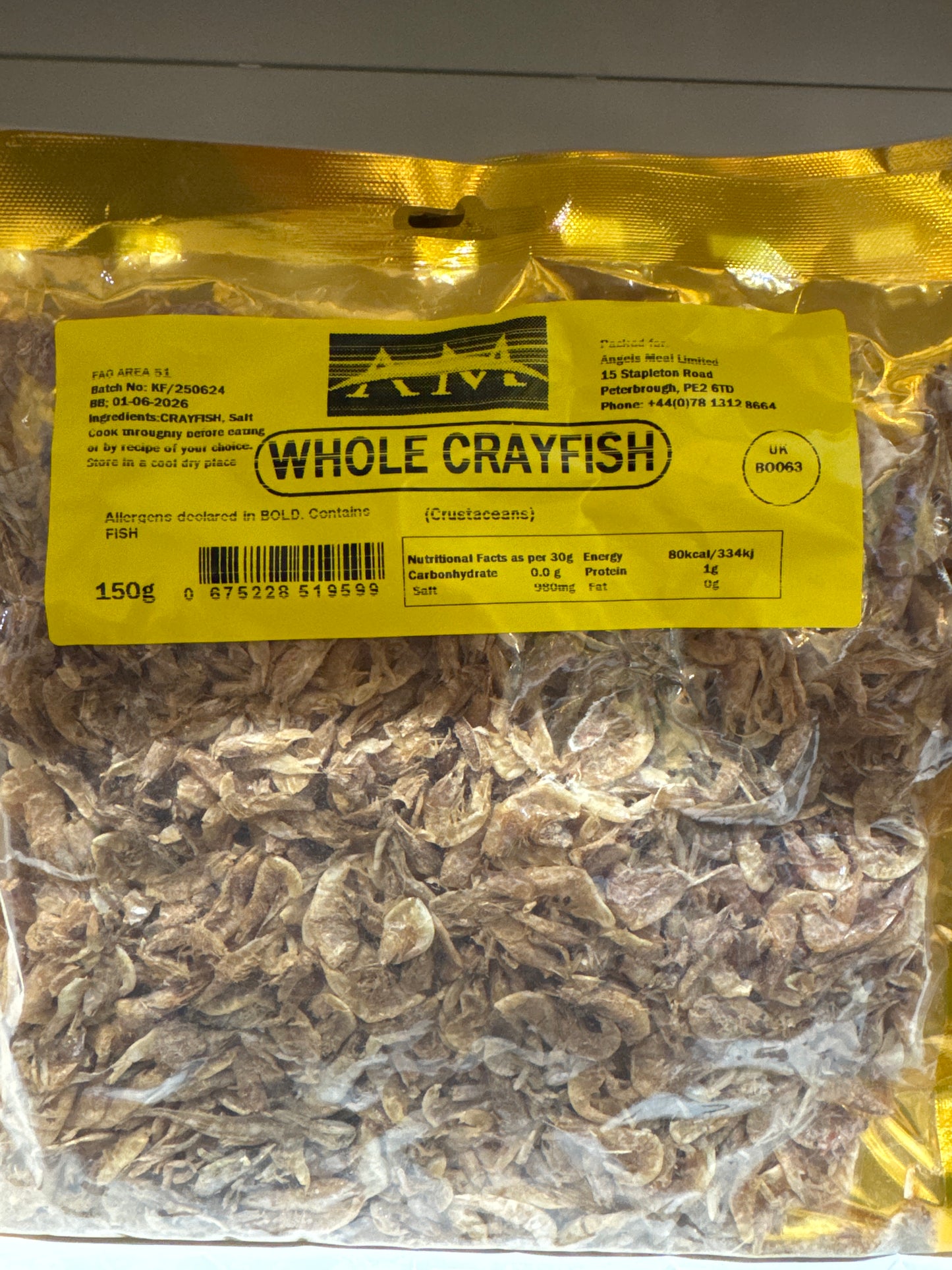 AM Whole Crayfish 150g