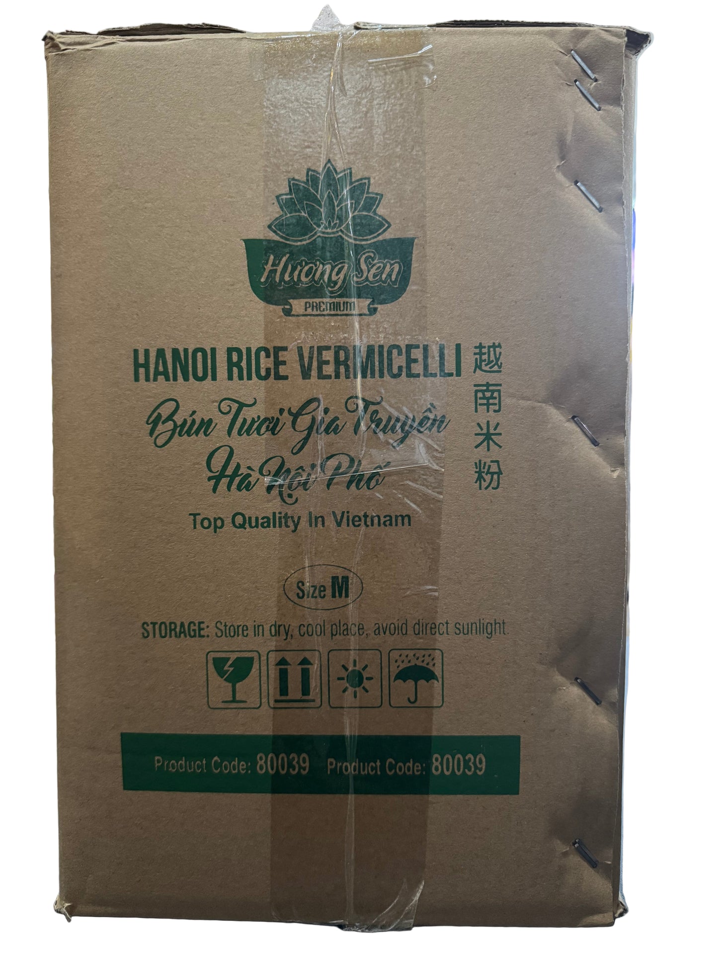 Huong Sen Hanoi Rice Vermicelli Bun Tuoi Gia Truyen Ha Noi Pho 400g x 24 Box