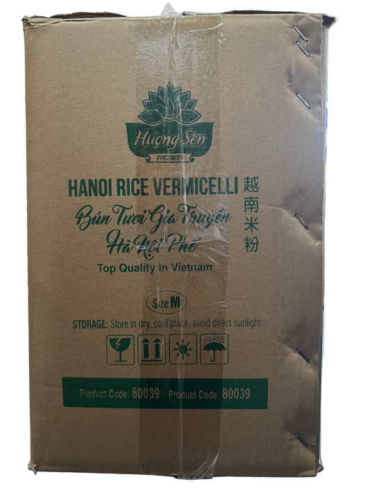 Huong Sen Hanoi Rice Vermicelli Bun Tuoi Gia Truyen Ha Noi Pho 400g x 24 Box