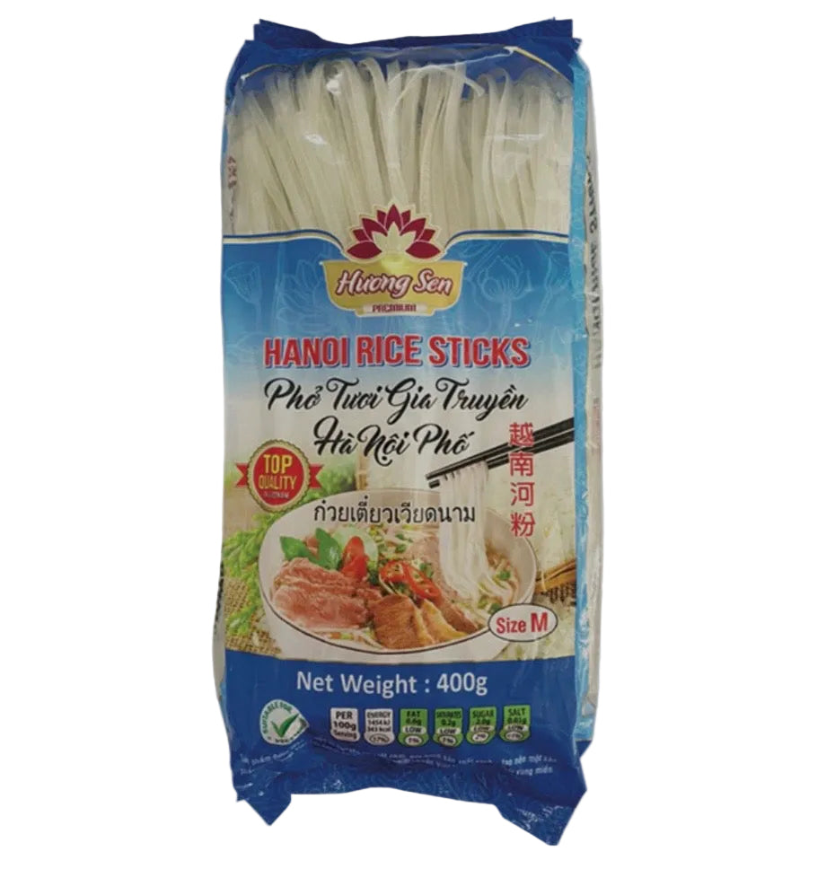 Huong Sen Hanoi Rice Sticks (Size M) Pho Tuoi Gia Truyen Ha Noi Pho 400g
