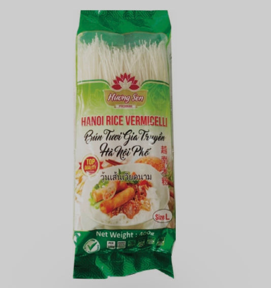 Huong Sen Hanoi Rice Vermicelli (Size L) Bun Tuoi Gia Truyen Ha Noi Pho 400g