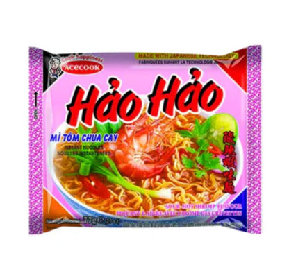 Acecook Hao Hao Mi Tom Chua Cay Hot & Sour Shrimp 77g x 30