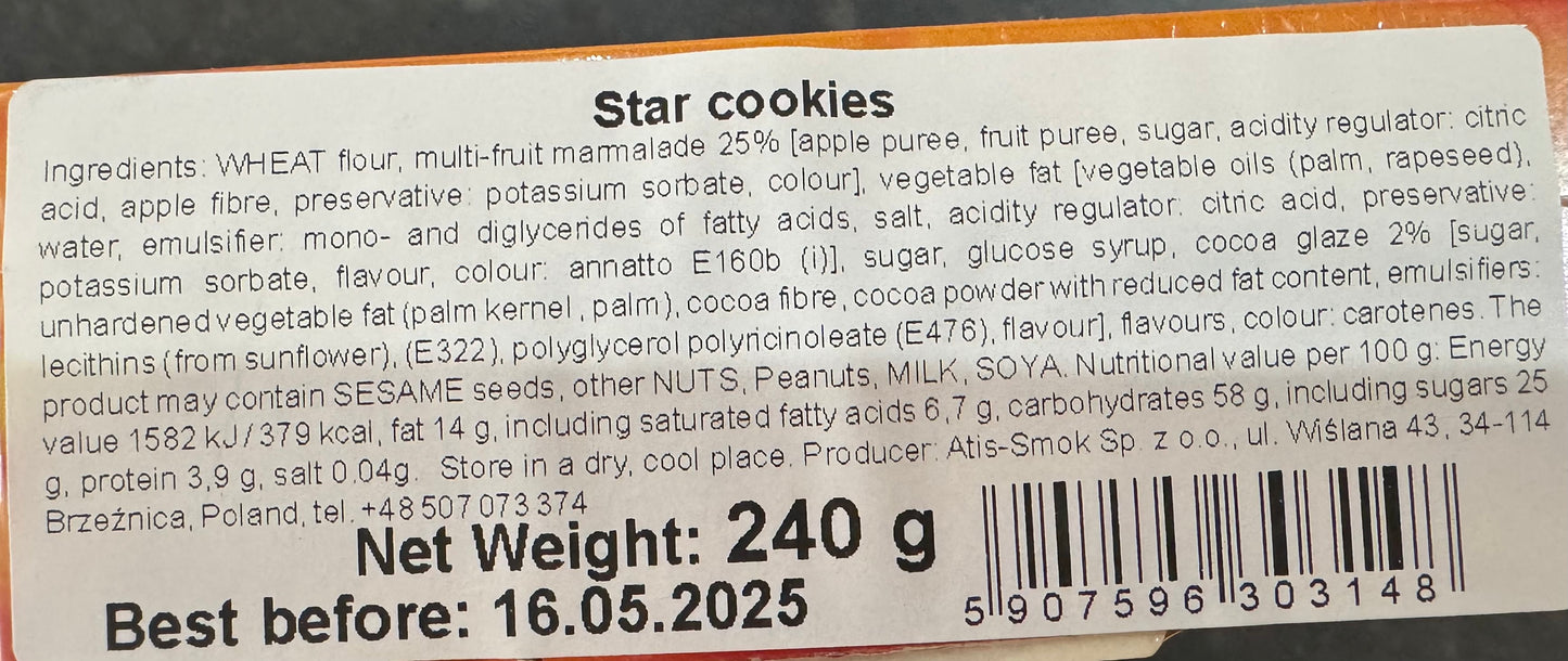 Atis Star Cookies 240g