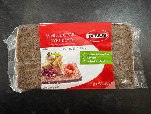 Benus Mestemacher Wholegrain Rye Bread 500g