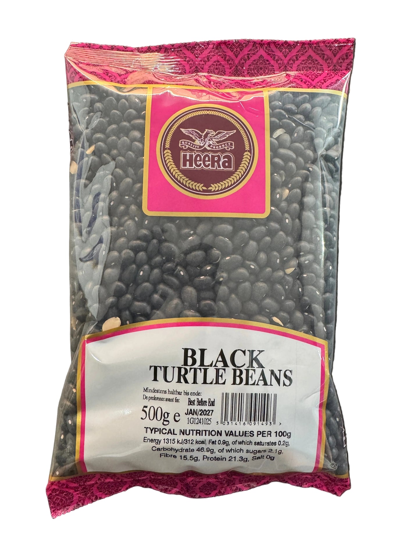Heera Black Turtle Beans 500g
