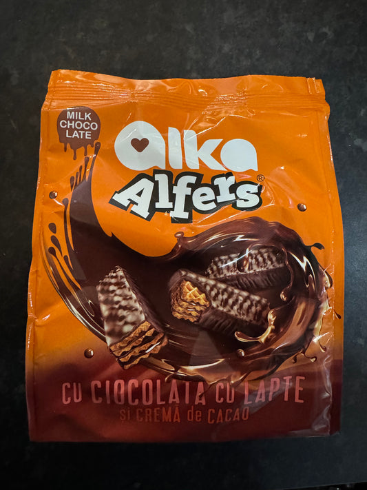 Alka Alfers Chocolate Covered Cocoa Wafers 180g