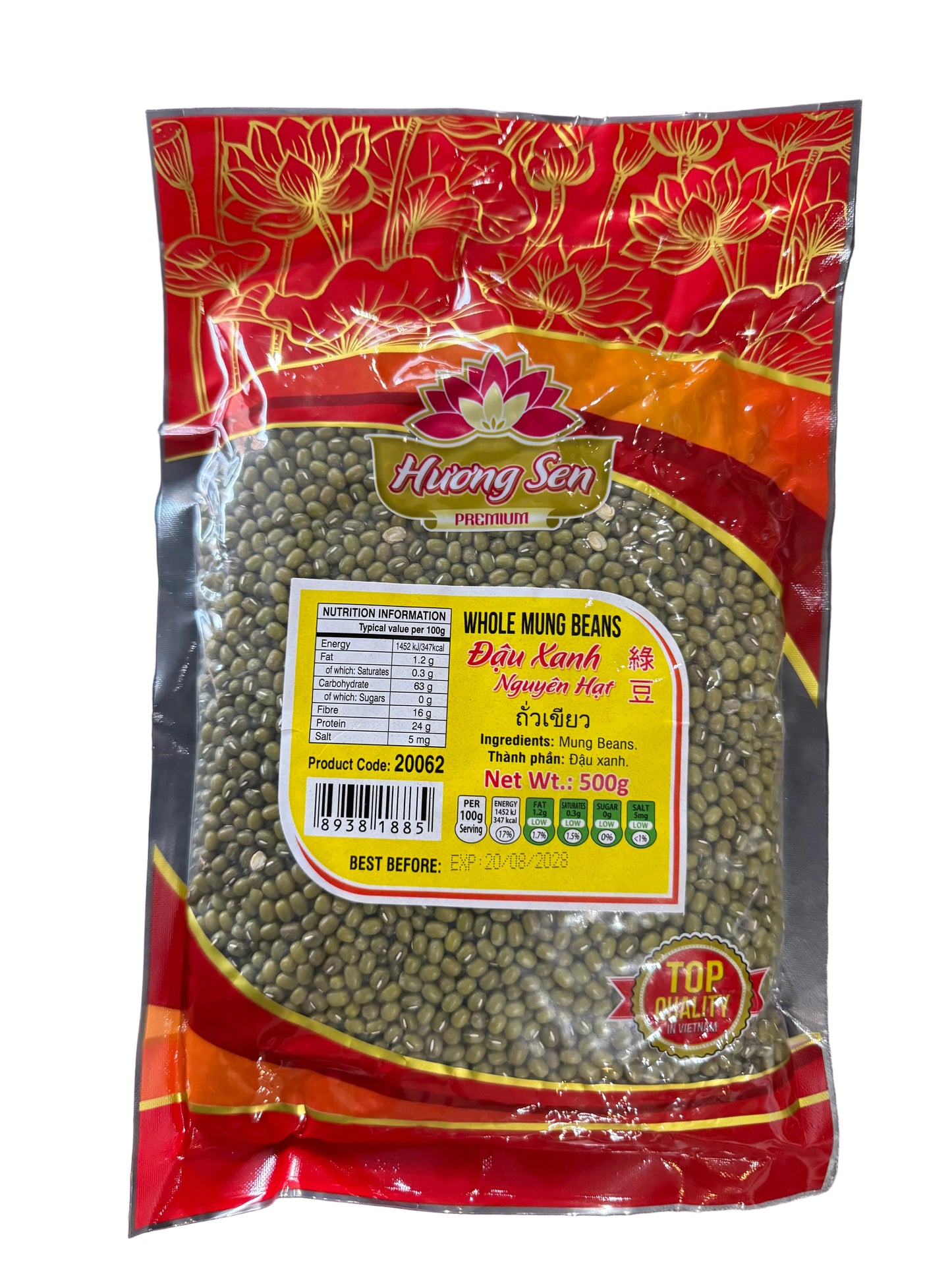 Huong Sen Whole Mung Beans 500g