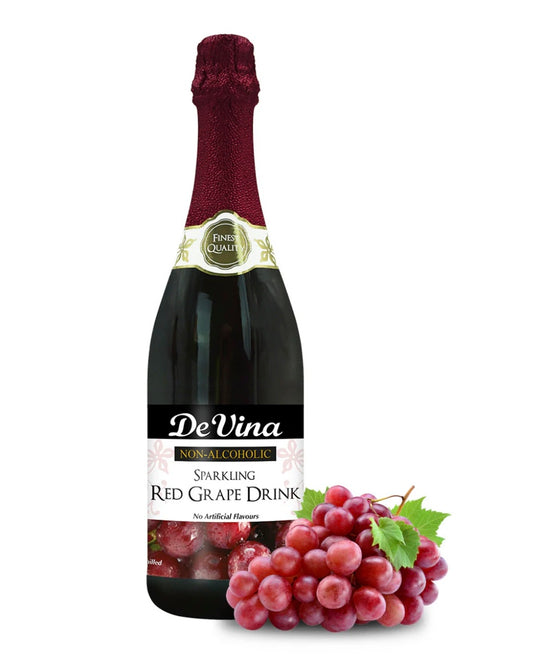 DeVina Sparkling Non Alcoholic Red Grape Wine 750ml