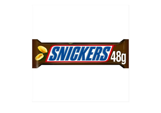 Snickers Caramel, Nougat, Peanuts & Milk Chocolate Snack Bar 48g