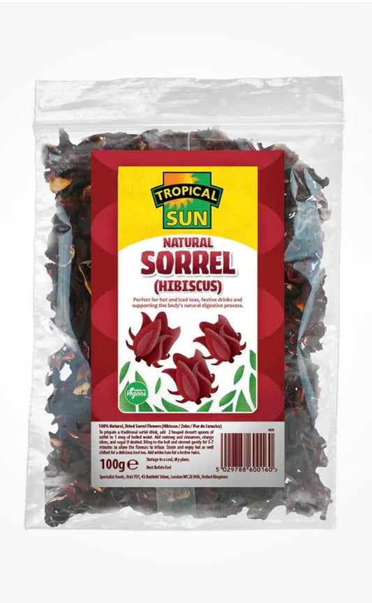 Tropical Sun Sorrel(Hibiscus)/ Zobo100g