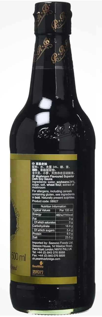 Pearl River Bridge Superior Mushroom Dark Soy Sauce 500ml