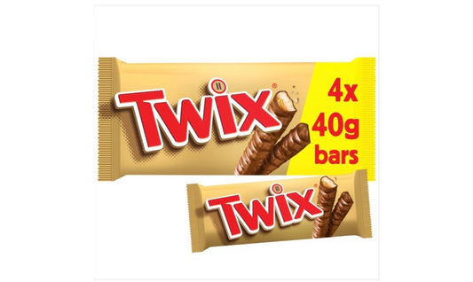 Twix Caramel & Milk Chocolate Fingers Biscuit Snack Bars Multipack  3 x 40g