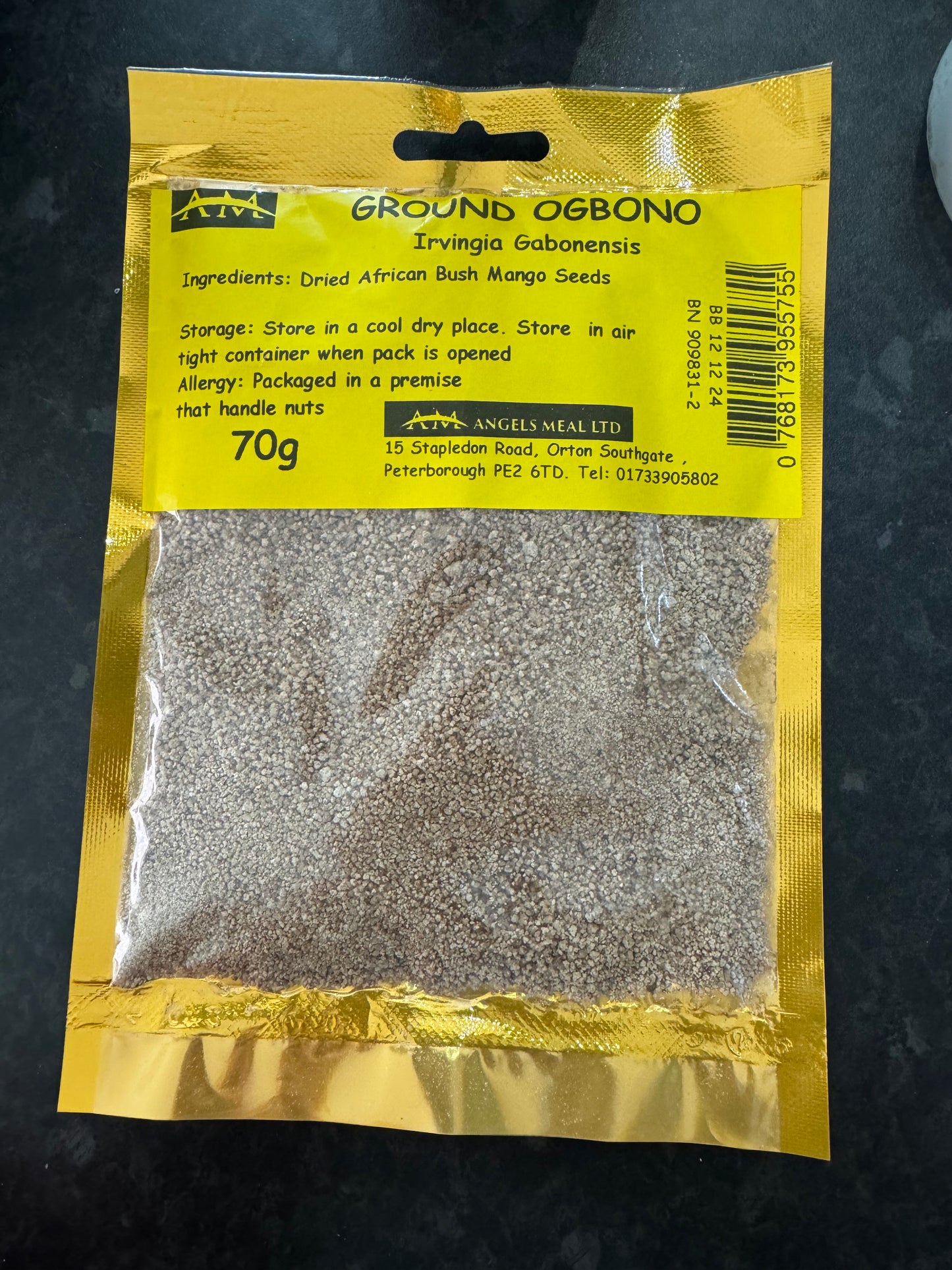 Angels Meal Ground Ogbono 70g bag