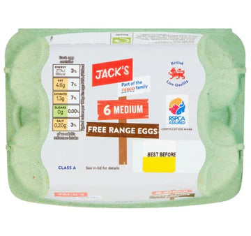 Jack's 6 Medium Free Range Eggs