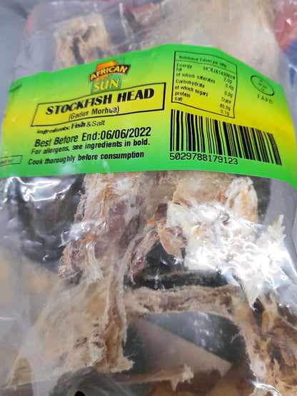 African Sun Stockfish Head-Cod 400g